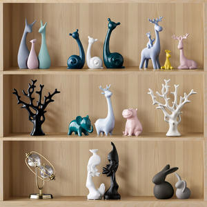 Nouvelles figurines d'<span class=keywords><strong>animaux</strong></span> en céramique Art Déco au design moderne 2026, sculpture décorative pour la maison - Product Image 2