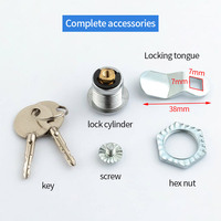 Vente en gros Alliage de zinc Noyau de serrure en cuivre croisé 17mm Serrure électrique à came Cylindre de serrure de boîte aux lettres économique