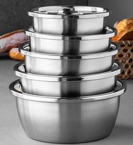 Preço barato por atacado de utensílios de cozinha em aço inoxidável Lavatório Tigela de mistura Tigela de salada para cozinha - Product Image 6