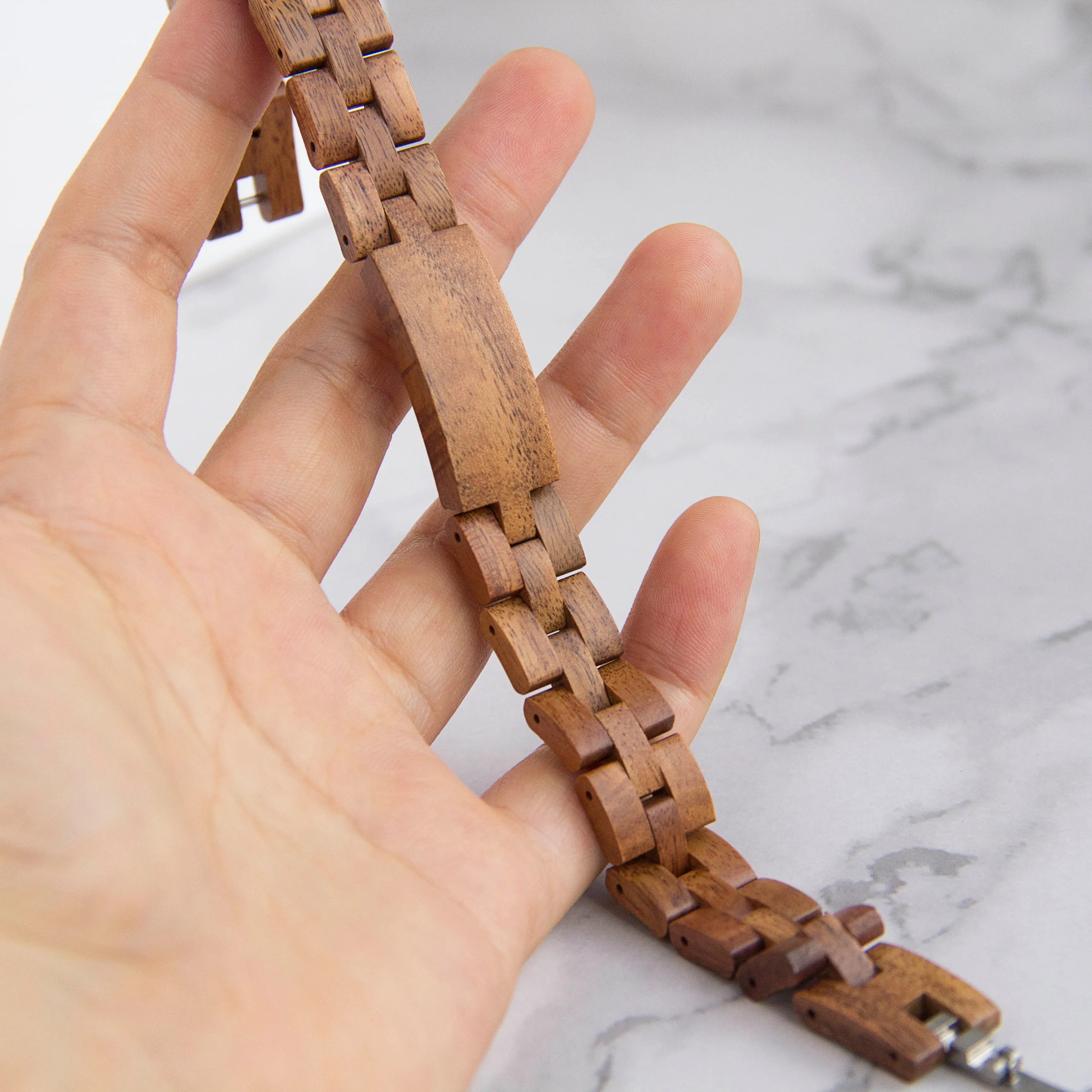 Custom real koa wood wrist bracelets blank for men