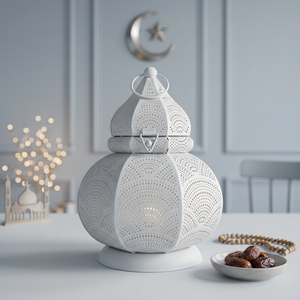 Wholesale Festive <b>Decorative</b> Metal <b>Moroccan</b> Style Lantern With Perforated Design For Home <b>Decoration</b> - Product Image 6