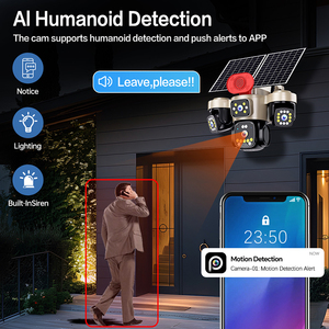 Project Grade 16MP <strong>4</strong> Lens AOV Solar Security <strong>Camera</strong> 24/7 Recording IP66 Outdoor PTZ <strong>CCTV</strong> <strong>System</strong> for Industrial &amp; Villa Estate - Product Image 3
