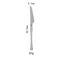 Vente Flash Ensemble de Couverts en Or 304 Couteau Fourchette Cuillère en Acier Inoxydable Argenterie Métal Or Vaisselle pour Mariage