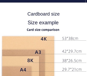 400g 300g 250g White Black Brown Handmade Virgin Wood Pulp Inkjet Printing A3 A4 Sheet Cardboard Craft Drawing <strong>Art</strong> Kraft <strong>Paper</strong> - Product Image 2