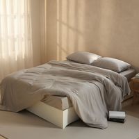 Ensemble de couette 4 pièces 100% bambou, écologique, moderne, couleur unie, 300TC, toutes saisons, vente flash