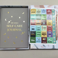 Journal de luxe en cuir artificiel avec logo personnalisé Agenda et carnet de notes à couverture rigide Journal de soins personnels promotionnel