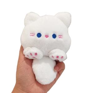 Lindo BB llamado casual gato colgante de felpa con sonido de dibujos animados gato Rosa muñeca llavero bolsa adorno colgante muñeca pequeña colgante - Product Image 3