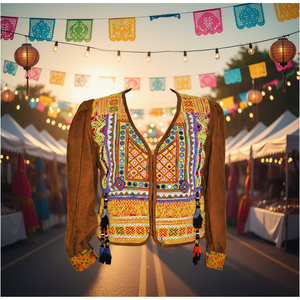 Banjara-Chaqueta bordada a mano estilo bohemio étnico para mujer - Product Image 2