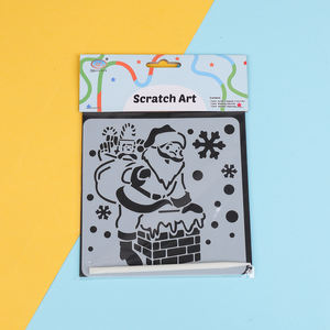 Набор для рисования на заказ для детей, радужная Магическая бумага для скретч-листы с трафаретным рисунком и стилусом - Product Image 2