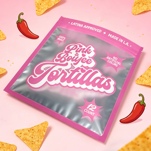 Custom Printed Three Side Seal Zipper <b>Foil</b> Pouch Food Resealable Packaging Bag With Clear <b>Window</b> For Tortilla Snack - Product Image 2