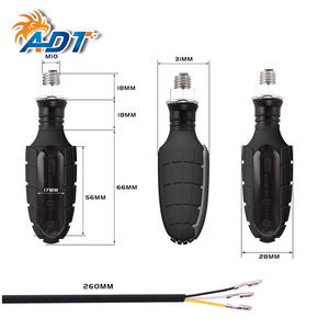 Luz Trasera de Freno para Motocicleta con Modo de Escaneo, Luz de Señal de Giro Secuencial Amarilla - Product Image 3