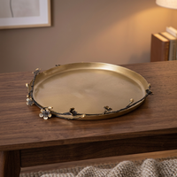 Plateau de service carré en métal écologique avec motif personnalisé pour la décoration de la maison et les plats