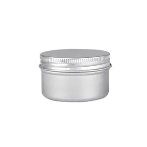 Bálsamo labial vacío exfoliante tarro de Metal de aluminio contenedor de tabaco latas para crema corporal velas jabón 10G 30g 60g 100G 250g
