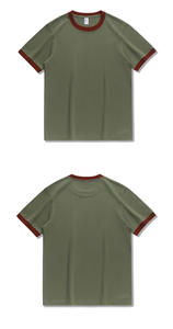 Camisetas de algodón 100% para hombre, ropa deportiva holgada antiarrugas, diseño de logotipo desgastado, tela de punto con patrón sólido, precio barato - Product Image 2