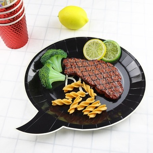 BECOL Offre Spéciale ensemble de vaisselle de noël écologique personnalisé imprimé incrusté symbole assiettes en papier jetables pour dîner pour la fête - Product Image 6