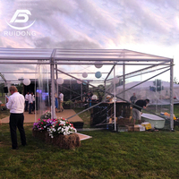 Tente de mariage extérieure transparente avec structure en aluminium et auvent en PVC imperméable pour événements