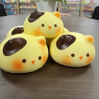 Jouet anti-stress Kawaii en forme de pain de chat mignon, à remontée lente, doux et collant, simulation alimentaire pour enfants et adultes