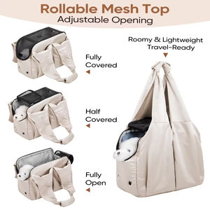 Sac de transport pour animaux de compagnie approuvé par les compagnies aériennes, souple et respirant, avec filet, pour voyages et activités de plein air - Product Image 4