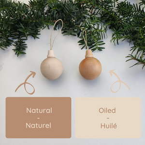 Ensemble <span class=keywords><strong>de</strong></span> boules <span class=keywords><strong>de</strong></span> Noël en bois naturel non finies, boules suspendues pour arbre <span class=keywords><strong>de</strong></span> Noël, minimalistes, écologiques, décorations <span class=keywords><strong>de</strong></span> Noël, étiquette cadeau - Product Image 2