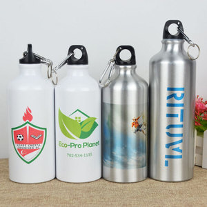 Tasses de serrage extérieures vierges de <span class=keywords><strong>sublimation</strong></span> de bouteille d'<span class=keywords><strong>eau</strong></span> de voyage en aluminium de sport de 400ml - Product Image 4