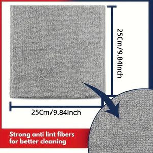Paño de limpieza de microfibra Toalla de microfibra ultra absorbente gris Tejido <span class=keywords><strong>Grime</strong></span> & Liquid para paño de lavado de coche sin rayas - Product Image 3