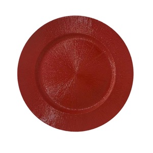 Platos de Plástico Rojos para Bodas, Hoteles y Fiestas, Diseño Retro, Platos Decorativos de Plástico Rojo Brillante, Decoración de Mesa - Product Image 6