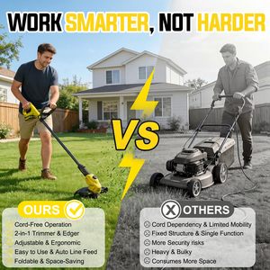 Désherbeur et tondeuse à gazon sans fil à batterie, outil de jardinage léger DIY OEM avec lame en acier inoxydable 21V GT-4003 - Product Image 5