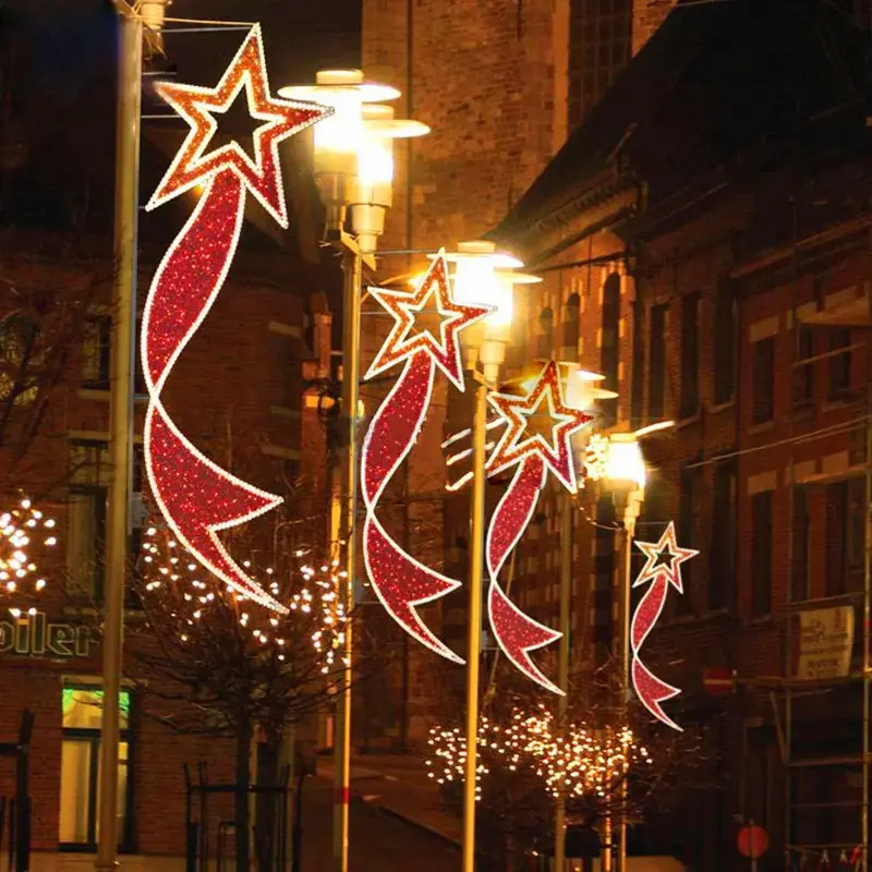 wholesale street led Christmas star motif light for decoration