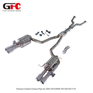 Catback-Auspuffanlage für 2005-2010 BMW M5 E60 <span class=keywords><strong>E61</strong></span> SB5 <span class=keywords><strong>V10</strong></span> 5.0L Titan-Legierung Schalldämpfersystem mit Vierfach-Endrohren - Product Image 2