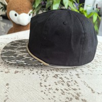 Casquette Snapback en Coton Non Structurée à 5 Panneaux avec Broderie Corde et Logo Personnalisé, Bicolore, Respirante, pour l'Extérieur, Vente en Gros, Gorras