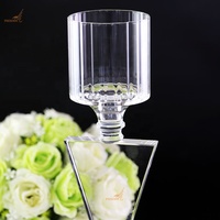 Usine vente directe à la main K9 cristal chauffe-plat chandelier table vase en verre maison vase
