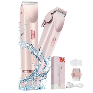 Rasoir électrique pour femmes, épilateur, tondeuse à <span class=keywords><strong>double</strong></span> tête, rasoir rotatif indolore, rasage domestique, batterie rechargeable - Product Image 1