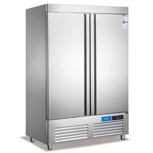 <span class=keywords><strong>Réfrigérateur</strong></span> vertical à 2 portes solides et congélateur Snack Commercial Congélateur vertical - Product Image 1