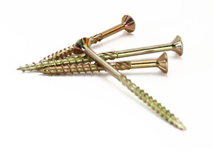 DIN 7505 giallo e bianco zinco placcato pozi doppia testa piatta CKS doppia testa truciolare vite - Product Image 2