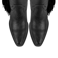 Bottes de cowboy occidentales en cuir PU à talons hauts Style de travail à talons de 2.7 pouces pour hommes et femmes logo du client ajouter des chaussures être librement