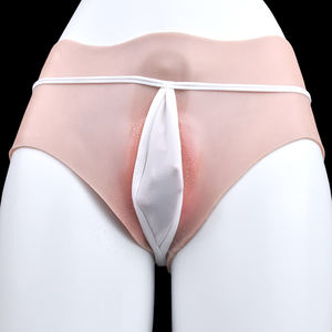 FAAK pantalon <span class=keywords><strong>vagin</strong></span> en <span class=keywords><strong>silicone</strong></span> <span class=keywords><strong>vagin</strong></span> artificiel insérable pour sissy sous-vêtements sexy travestissement comme pantalon en <span class=keywords><strong>silicone</strong></span> pour femmes - Product Image 1