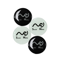 Logo personnalisé 25mm RFID étiquette époxy avec NFC 213/215/216 puce 1k Em4305 puce pour hôtel médias sociaux pour Nfc époxy autocollant étiquette