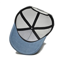 Gorra de malla Richardson 112 personalizada de fábrica OEM, visera azul vaquero, impresión personalizada por sublimación, unisex, para camionero, diseño de frutas