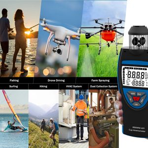 HOLDPEAK 8806-WM-APP Anemômetro Digital Inteligente 0.3 ~ 42 m/<span class=keywords><strong>s</strong></span> Medidor de Velocidade do Vento HVAC Volume de Ar Média CFM Altitude Barométrica ABS OEM - Product Image 6