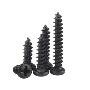 Vis autotaraudeuses à tête cylindrique M1 M2 X 3mm M3 M4, vis à bois à tête cylindrique zinguée noire, Tornillo Cabeza Redonda Cruzada - Product Image 3