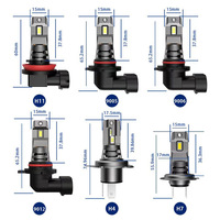 Nouvelle voiture phares LED H1 projecteur H4/H7/9006/H11 intégré prise directe feux de croisement et feux de croisement