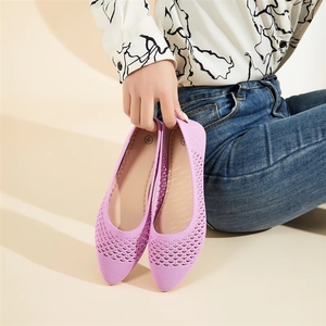 Customized Ladies Hollow Out <b>Flats</b> Breathable Soft Mesh Summer <b>Flat</b> Shoes for Women Wholesale - Product Image 6