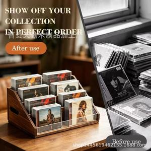 Wooden magazine <b>storage</b> basket, portable <b>photo</b> album, vinyl record, magazine collection <b>storage</b> <b>box</b>, record rack - Product Image 3
