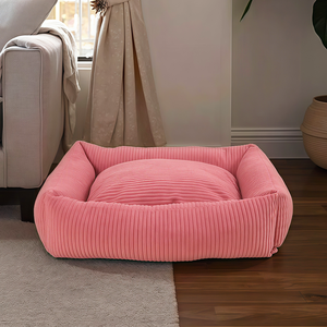 Petopia lujo sólido rayas <span class=keywords><strong>Schnauzer</strong></span> camas para perros gatos cojín moderno Rosa comprimido cama para perros rectángulo clásico calidad - Product Image 1