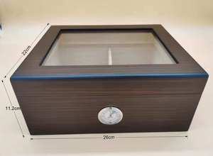 Armoire à cigares et humidificateur de style américain en MDF finition mate personnalisée avec hygromètre et humidificateur - Product Image 5