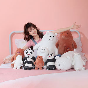 Notre ours nu en <span class=keywords><strong>peluche</strong></span> mignon oreiller poupée soulagement du Stress Super doux en <span class=keywords><strong>peluche</strong></span> pour princesse cadeau ornements en gros nous ours nus - Product Image 1