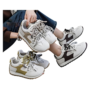 Chaussures de course décontractées confortables en PVC, légères, respirantes, en maille, à lacets, chaussures décontractées pour femmes, mode sportive, antidérapantes - Product Image 1