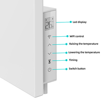Chauffage électrique mural/sur pied infrarouge OEM en cristal de carbone avec Wi-Fi pour hôtels, bureaux et espaces commerciaux