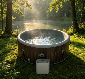 Bain à remous gonflable personnalisé de haute qualité, <span class=keywords><strong>baignoire</strong></span> spa ronde portable, bain à remous multi-personnes pour l'extérieur, idéal pour les hôtels - Product Image 1