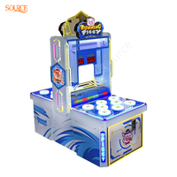 Machine de jeu d'arcade à monnayeur au design unique, 220V, jeu de frappe au marteau pour enfants, divertissement amusant, anglais, 1-2 joueurs